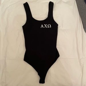 Alpha Chi Omega Black Bodysuit